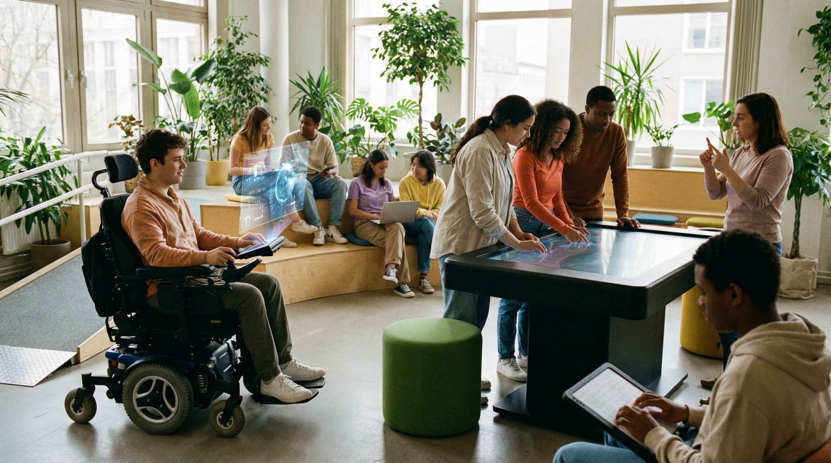 Students learning in a future-focused inclusive educational setting