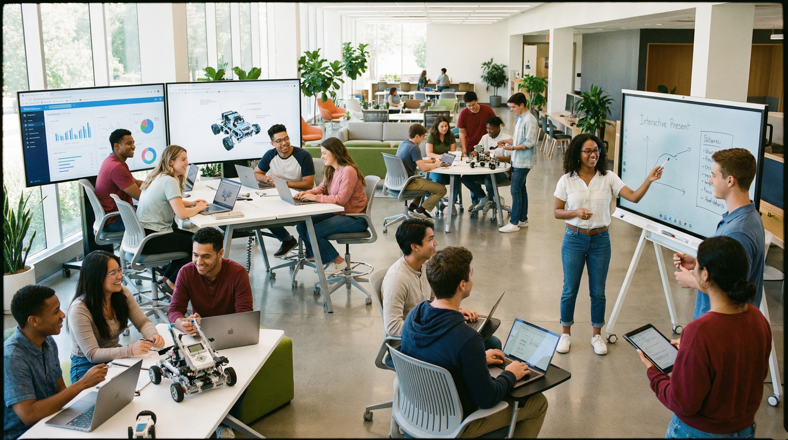 Students preparing for future careers and opportunities through education